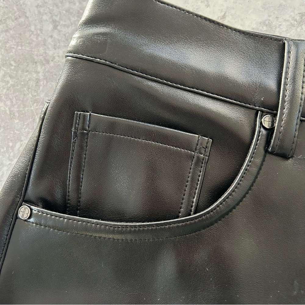 ANINE BING Sonya Faux Leather Pants, Black 25 US 2 FR 34 - Picture 7 of 12